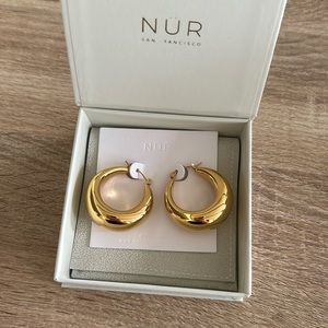 Plated gold hoop earrings